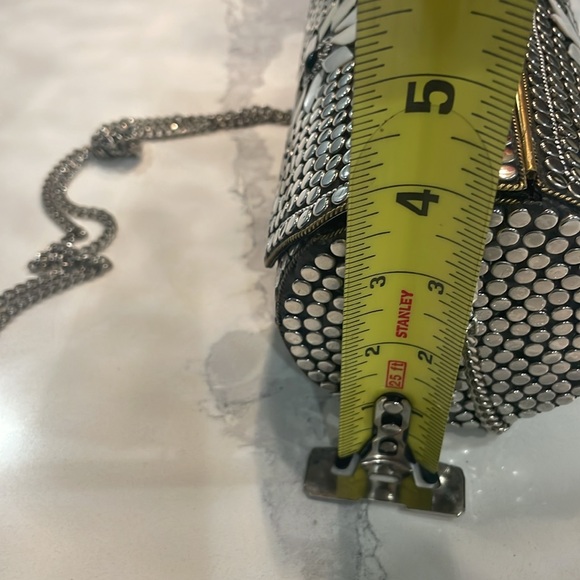 Unique Antik Kraft Mother of Pearl Cylinder Tube Floral Clutch Purse - Picture 10 of 10